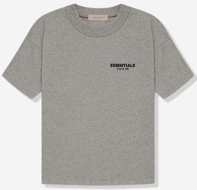 Fear Of God Essentials Grey T-Shirt - Dark Oatmeal